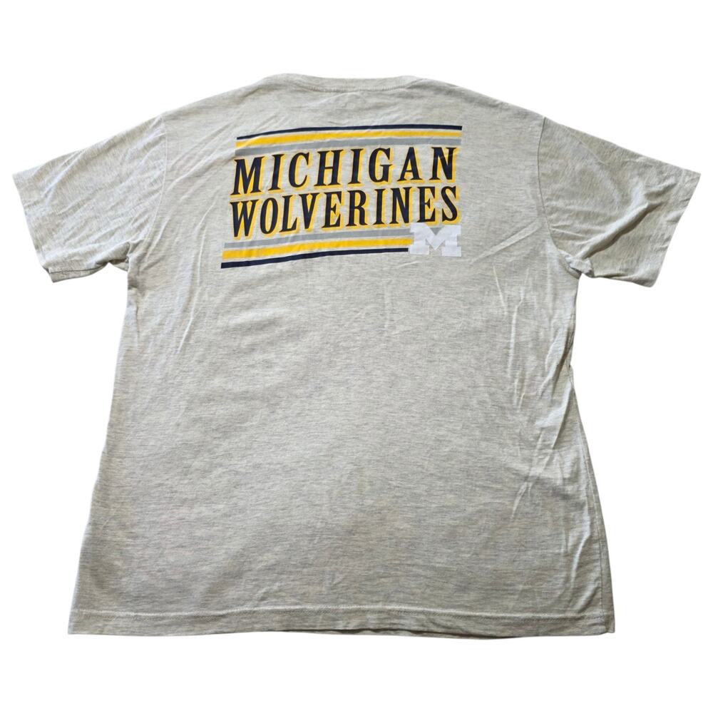 Champion Michigan Wolverines Pocket T Shirt Men's Large Gray NCAA Logo Graphic - Picture 3 of 7